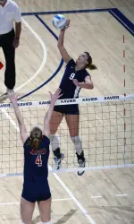 Junior Kelly Ruth posted a team-high 16 kills and four assisted blocks versus Temple