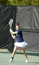 Kelsey Kinnard fought hard against IU's Lindsey Stuckey but came up short, 6-3, 6-4.