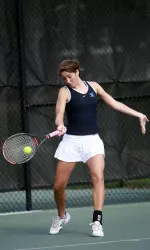 Junior Kara Courtney picked up wins at No. 1 singles and doubles versus Bradley
