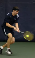 Junior Mike Dieciuc's singles match at No. 6 was unfinished with Dieciuc trailing 6-4, 4-3