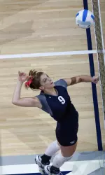 Junior Kelly Ruth had 11 kills, one solo block and one assisted block versus Saint Francis (Pa.)