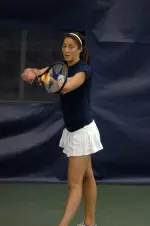Senior Kara Courtney won both her singles matches this weekend, both in Flight 1 action.