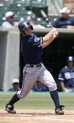 Senior Jordan Conley went 2-for-4 with an RBI versus Kansas State. Photo by Anthony Vasser