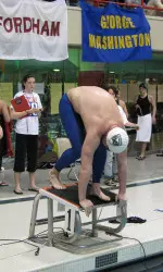 John Roof placed second in the 100-yard butterfly at Wright State