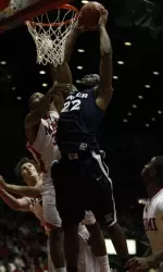 Senior Jamel McLead pulled down a game-high 11 rebounds at Miami.