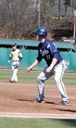 Bobby Freking scored a run in the loss to SLU.