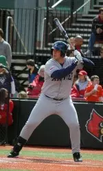 Senior Zac Richard was 2-for-5 against the Rams on Friday