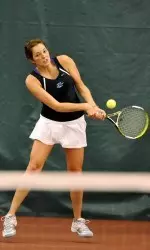 Jill Ducro earned a singles and doubles win in the XU victory over Duquesne.