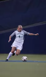 Junior Leslie Twehues earned an assist at Fordham.