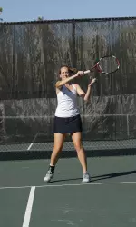 Senior Kelsey Kinnard earned a 7-6, 6-2 singles win Saturday.