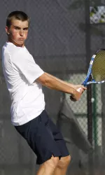 Sophomore Brandon MacDonald earned a singles and doubles win against Butler.