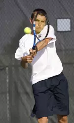 Sophomore Brandon MacDonald's singles win helped lift XU to a 4-3 win over Lipscomb.