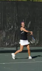 Freshman Andrea Wolf posted a singles win against Rutgers.