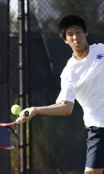 Mesa Mei rallied to win the his match and losing the first set.