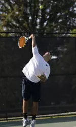 Sophomore Philip Diaz earned a singles win at SLU Friday.