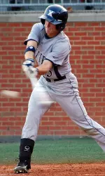 Freshman Brian Bruening and the Musketeers split Sunday's double-header against Richmond.