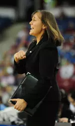 Xavier women's basketball head coach Amy Waugh