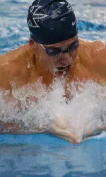 Carter Clark won the 50 free for the men's team in Saturday's match against Cumberlands.