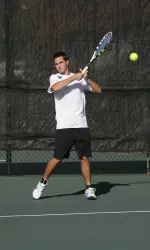 Freshman Michael Moe posted a three-set win at No. 5 singles.