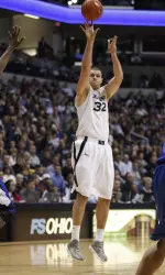 Senior Kenny Frease scored 10 of his 12 points in the second half at UMass.