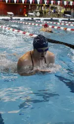 Natalie Hyde came in first in the 150 yard breaststroke