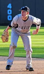 Brian Bruening knocked in both of Xavier's runs against WIU Saturday.