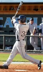 Brian Bruening knocked his first home run of the season against MSU.