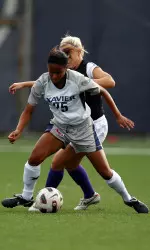 Junior Mariah Whitaker scored her second goal of the season in the second half of XU's 3-0 shutout of IUPUI