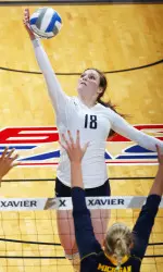 Sarah Brown notched 14 kills to run her career total to 988.