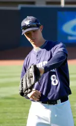 Senior centerfielder Mark Elwell drove in all three Xavier runs on Friday night.