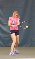 Freshman Megan Morris competed at No. 6 singles.