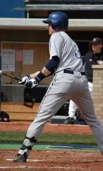 Freshman catcher Daniel Rizzie connected on the first home run of his career in the eighth inning.