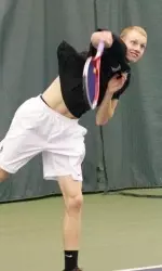 Adam Krull picked up his singles match and clinched a win for Xavier.