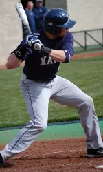 Vinny Nittoli belted his third home run of the season in the sixth inning on Friday night.