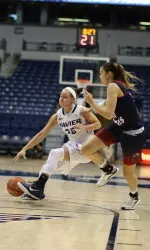 Jenna Crittendon had 13 points and five rebounds in the Sunday win over Robert Morris.