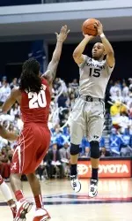 Myles Davis set a new career-high of 18 while shooting 4-of-4 from outside the arc against Alabama.