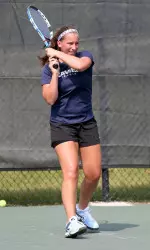 Allyson Westling and doubles partner Andrea Wolf aided the Musketeers in their victory over EKU.