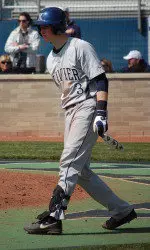 Daniel Rizzie belted a pair of home runs and drove in four RBIs in XU win over Dayton.