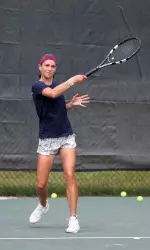 Sophomore Alex Brinker obtained a singles point for the Musketeers against Marquette.