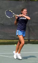 Daniella Patton secures last singles point for the shutout of WSU.