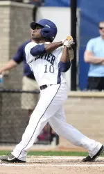 Michael Moore smacked his second homerun of the season against Seton Hall on Saturday night.