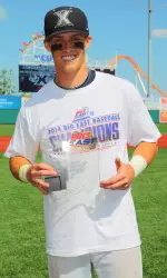 Mitch Elliott hit .444 and claimed Most Outstanding Player honors at the 2014 BIG EAST Tournament.