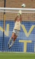 Senior goalkeeper Katie Markesbery recorded eight saves against Toledo.