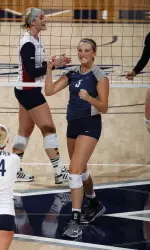 Alex Blair tied her career-high in kills (14) while hitting .500 on Saturday night's match against Ohio State.