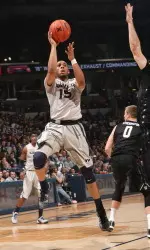 Myles Davis had a game-high 18 points on Saturday afternoon.