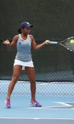 Sydney Liggins aided in Xavier's victory with a singles and doubles win victory.