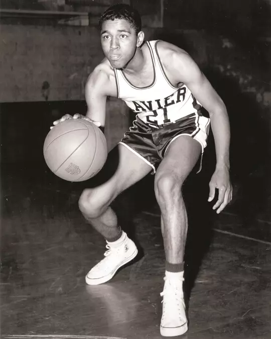 Enquirer archive photo of Ray Tomlin , Xavier University basketball guard 1957, scanned30. 3.2004