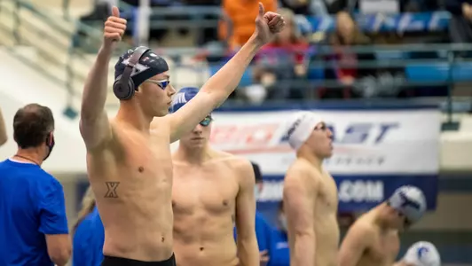 February 24, 2022: The Big East Swimming and Diving Championships at The Nassau Aquatic Center in East Meadow, N.Y. Mandatory Credit: Kostas Lymperopoulos