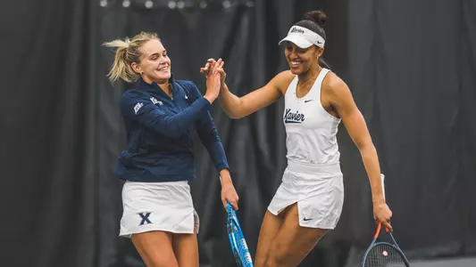 Anna Roggenburk and Imani Graham against Purdue