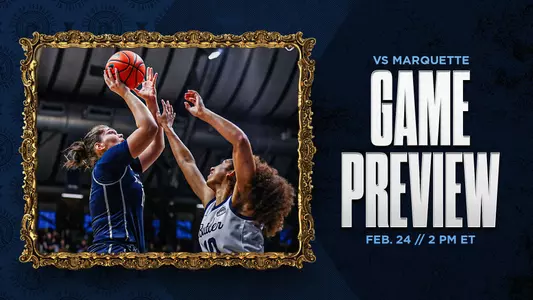 2024 WBB Preview Graphic vs Marquette